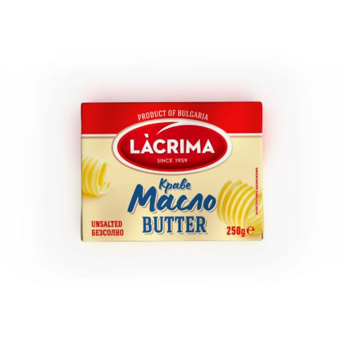 Lacrima Unsalted Butter 250g – Bulgarian Cow’s Milk Foil Pack