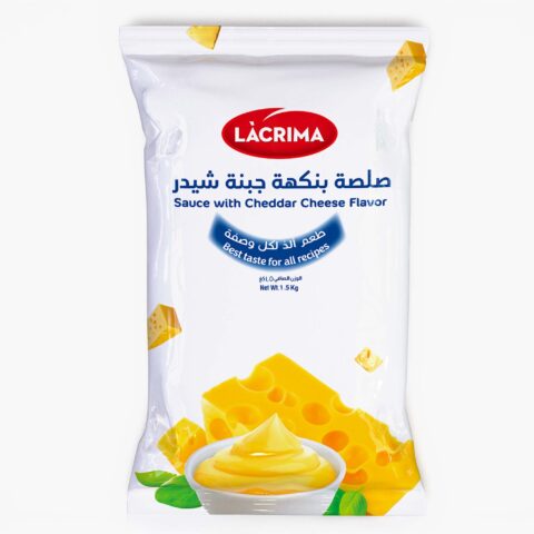Lacrima cheddar cheese sauce 1.5kg pouch with cheddar flavor